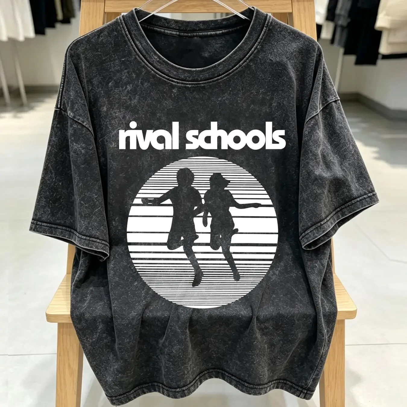 washed T Shirt Rival Schools band United by Fate Classic Essential long or short sleeves vintage Washed streetwear homme