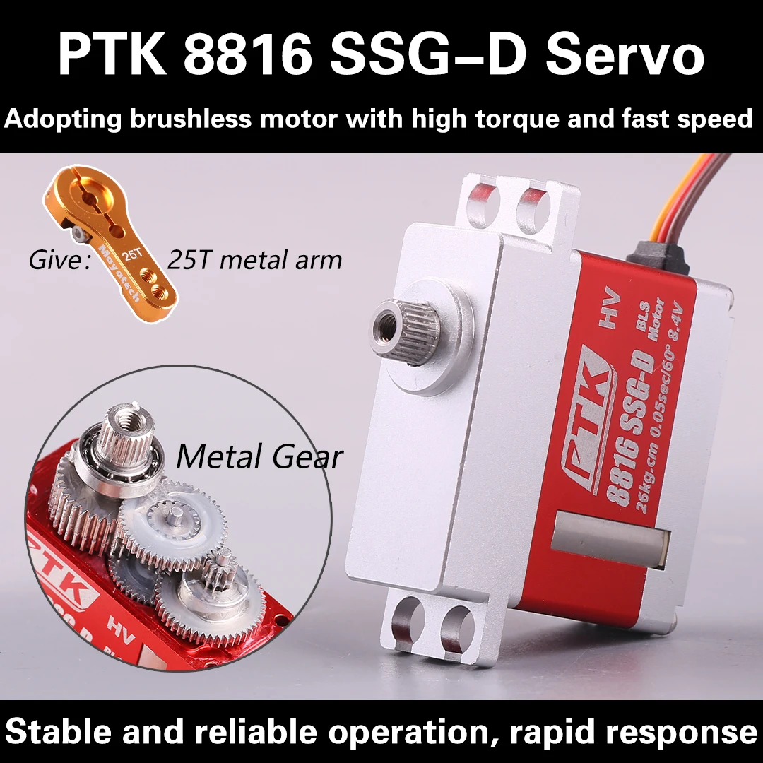 PTK 8816 SSG-D todo metal digital 26 KG servo turbojet de tamaño mediano servo de helicóptero KST 589