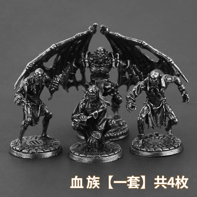 Weiße Messing Action figuren verwandte Vampir Soldat Modelle Desktop-Ornamente Dekore Spielzeug Miniaturen Figuren Zubehör Geschenke