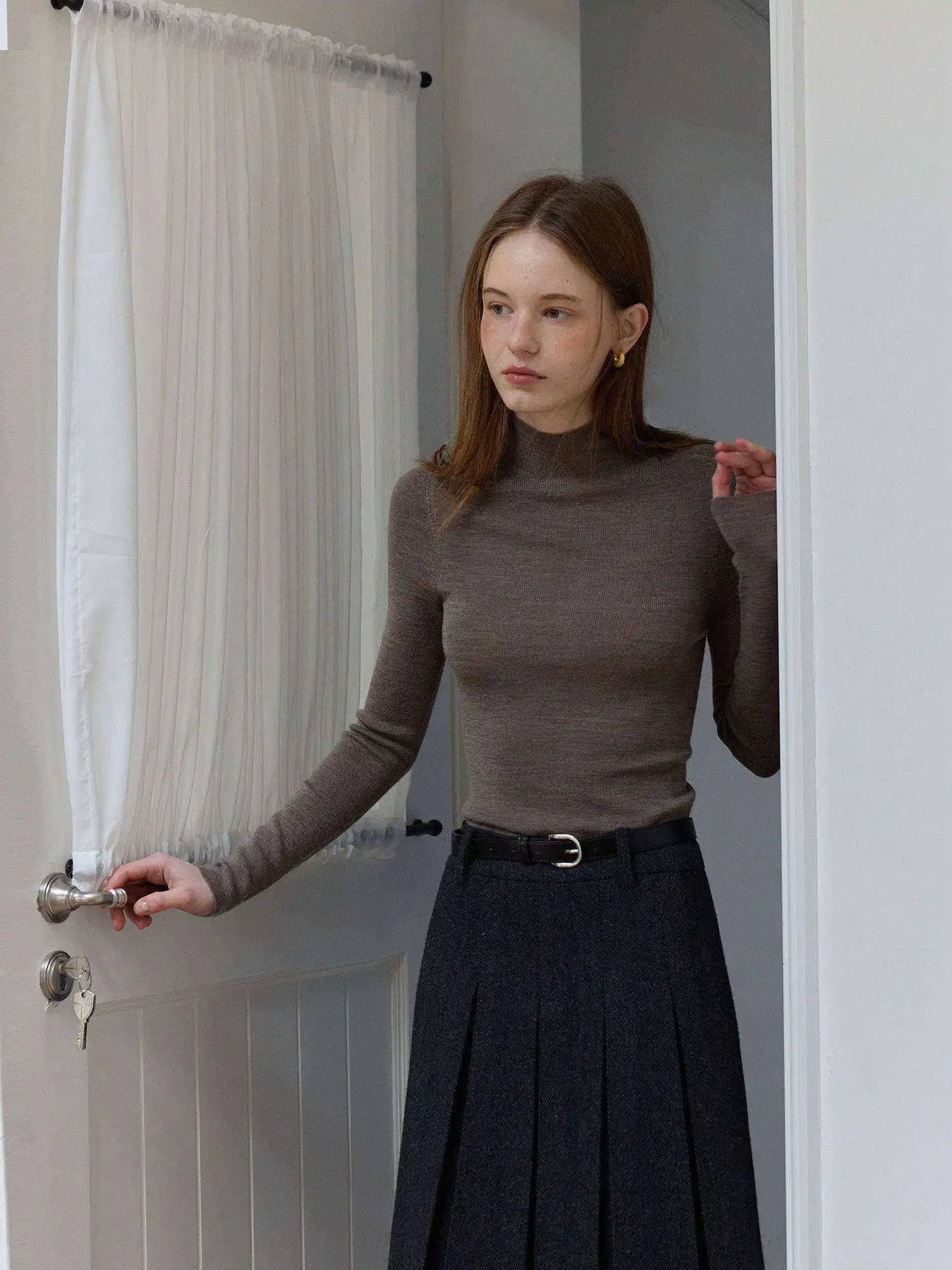 

Sl One-Piece Yangzi Yarn Skin-Friendly f-High Collar Slim Fit Wool Knitwear Base Layer Sweater Women's Autumn Winter...