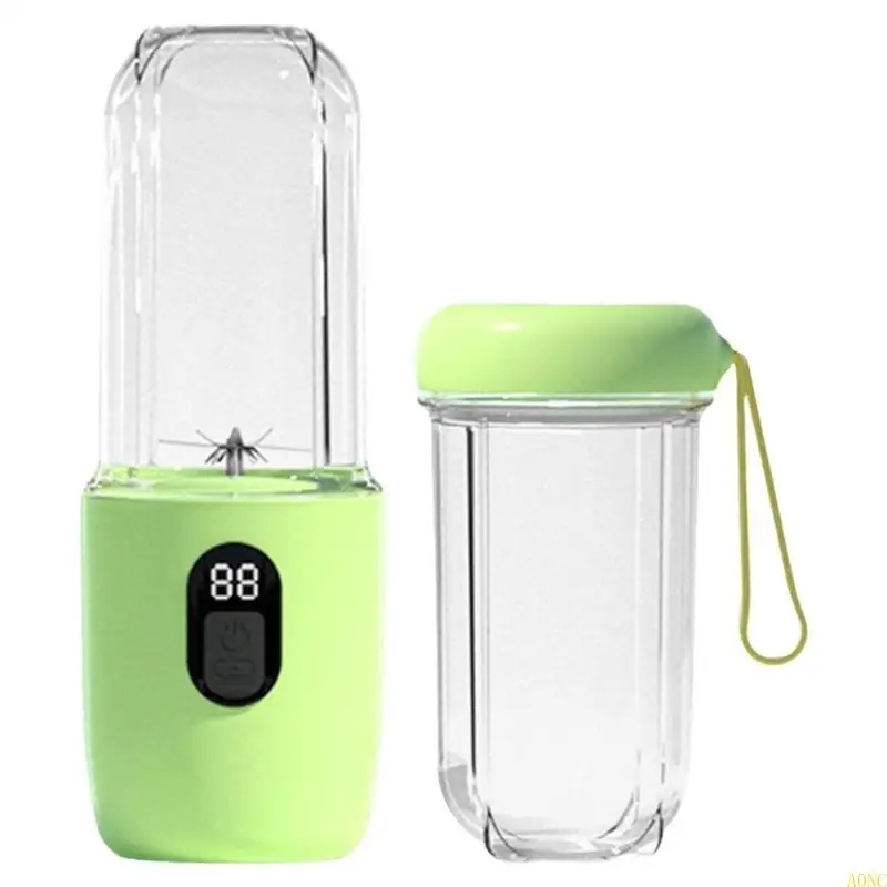 

A0NC 500ml Smoothie Blenders Portable USB Rechargeable Juicer with High Speed Motor Mixing Cup for Protein Shakes and Juices