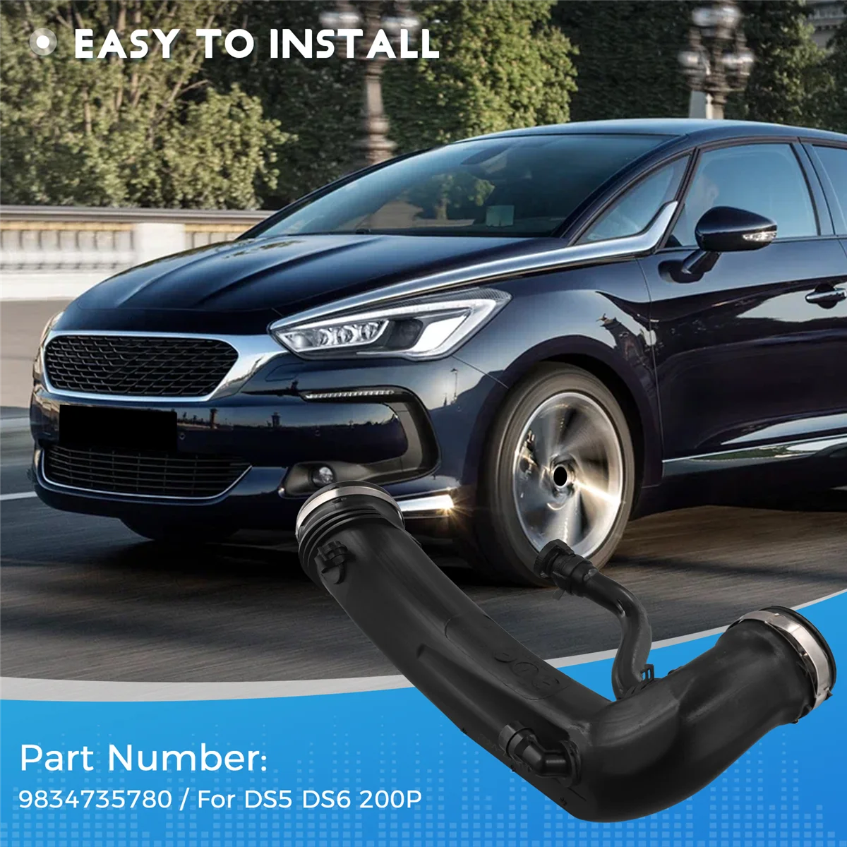 Pipa Udara Masuk Pipa Masuk Turbocharged Tahan Lama 9834735780   untuk Citroen