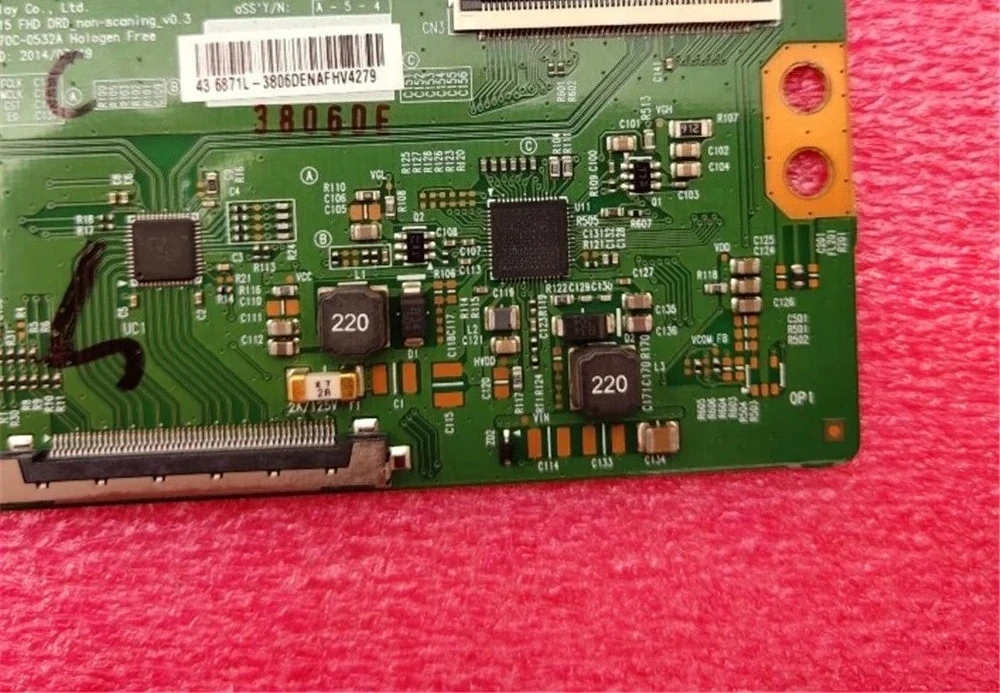 Tes asli yang baik untuk papan T-con untuk papan logika 43 inci V15 FHD DRD E8844194V-0 6870C-0532A
