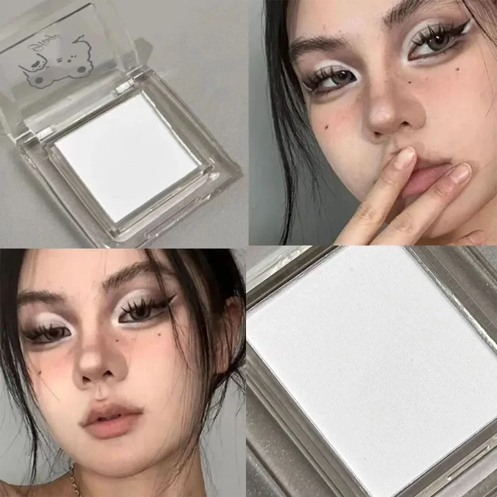 Hisyi Matte Monochrome Lidschatten-Palette, natürliches, leichtes Highlighter-Puder für zarte Augenkonturierung, hellt auf und verleiht Glanz – Detail 2