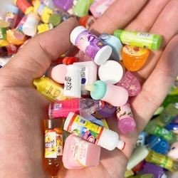 5PCS Cute Miniature Dollhouse Supermarket Food Snacks Mini Cake Drink For Doll Kitchen Accessories Random