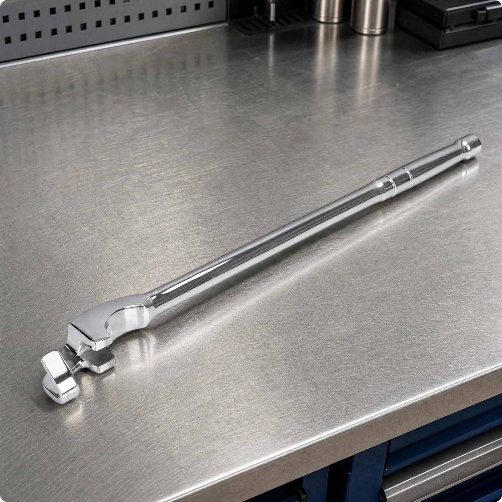 Open-End Wrench with Angled Head One-Piece Extended Wrench Long-Reach Spanner Compact Hand Tool Heat Treated for Mechanics