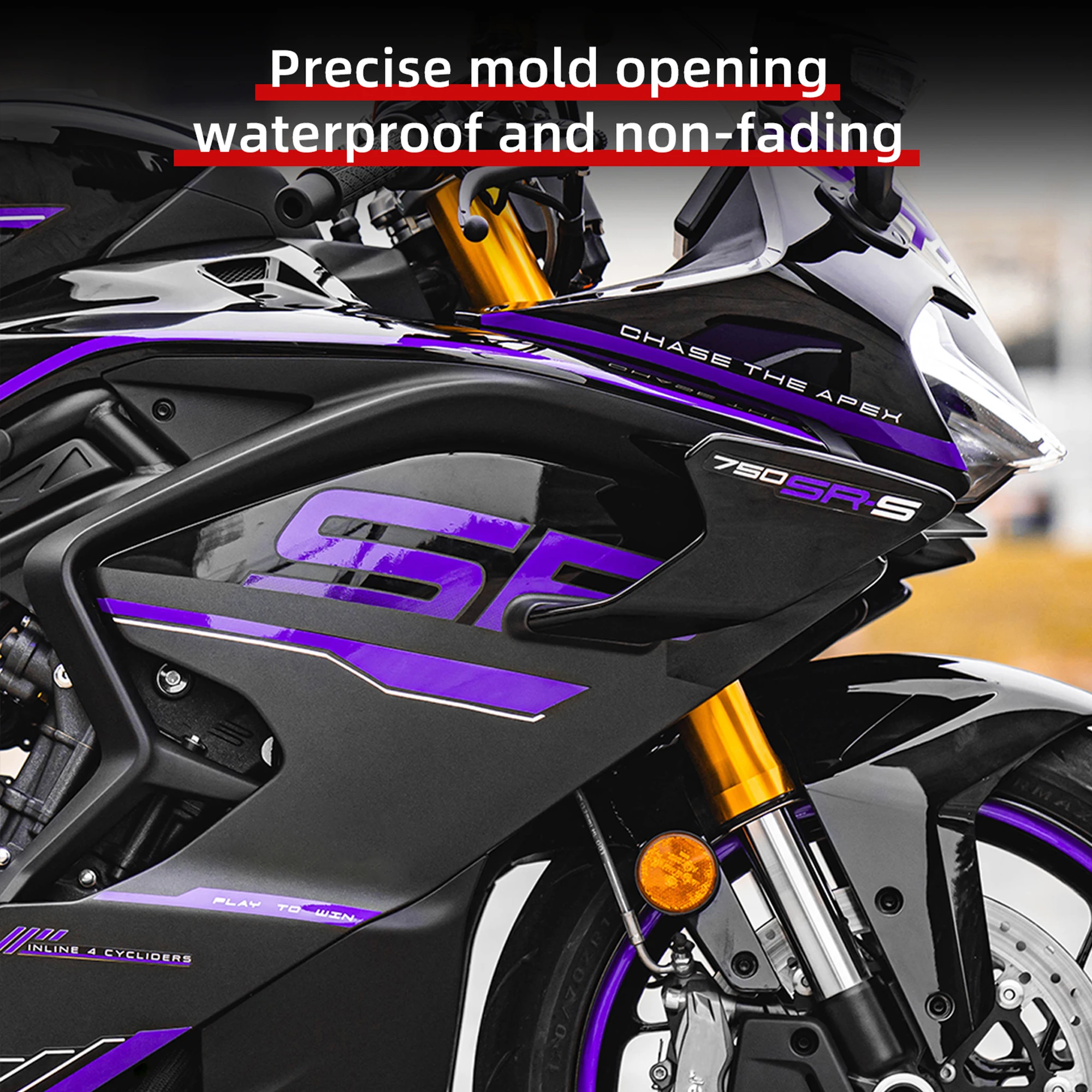 Motorcycle Body Decal Sticker Fairing Graphics Decoration Pull Flower Film Compatible with 2025 CFMOTO 750SR-S Cover Decal
