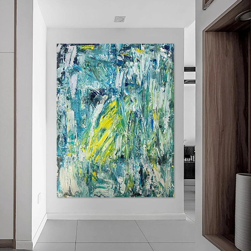 Modern Abstract Oil Painting on Canvas, Thick Texture, Hand Painted Art, Imports Home Decor, Wall Picture For Bedroom, Frameless