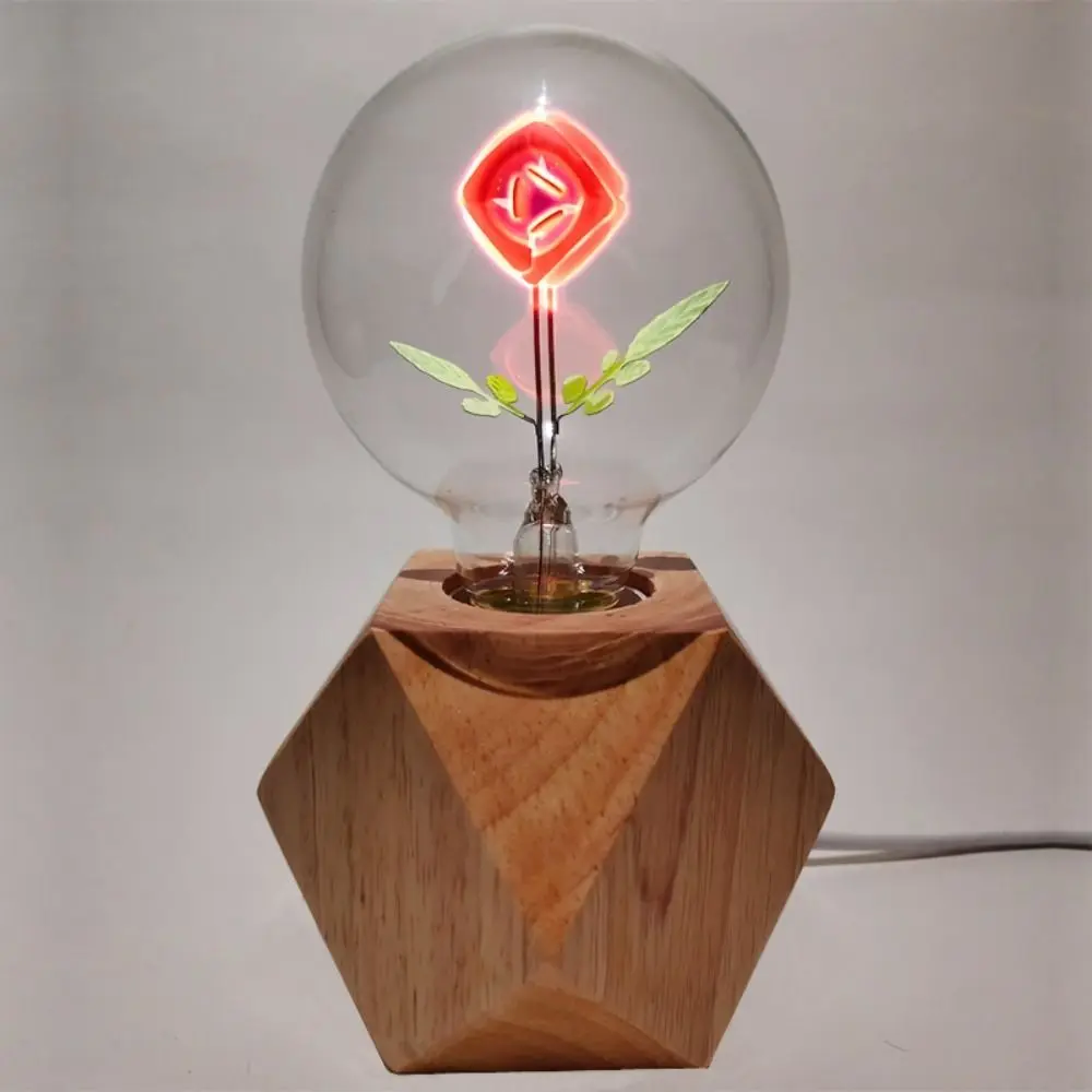 Small Rose Flame Light Bulb Heart Love Art Light Bulb Atmosphere Sunflower Creative Night Lamp Festival