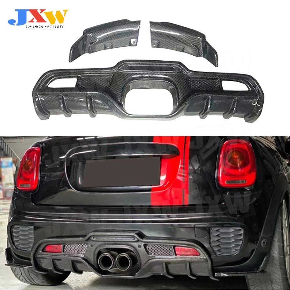 

Carbon Fiber Rear Diffuser Bumper Chin Spoiler With Splitters Lips Bodykit for BMW MINI R56 2006-2015 Car Accessories FRP