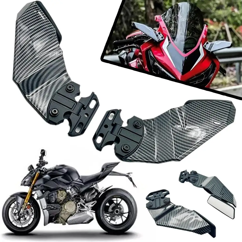 For HONDA CBR650R CB1000RR CBR600RR CBR250R CBR600F4 Fixed Side Wing Rear Kit Fairing Kit Spoiler Motorcycle Mirror Winglet Q9H3