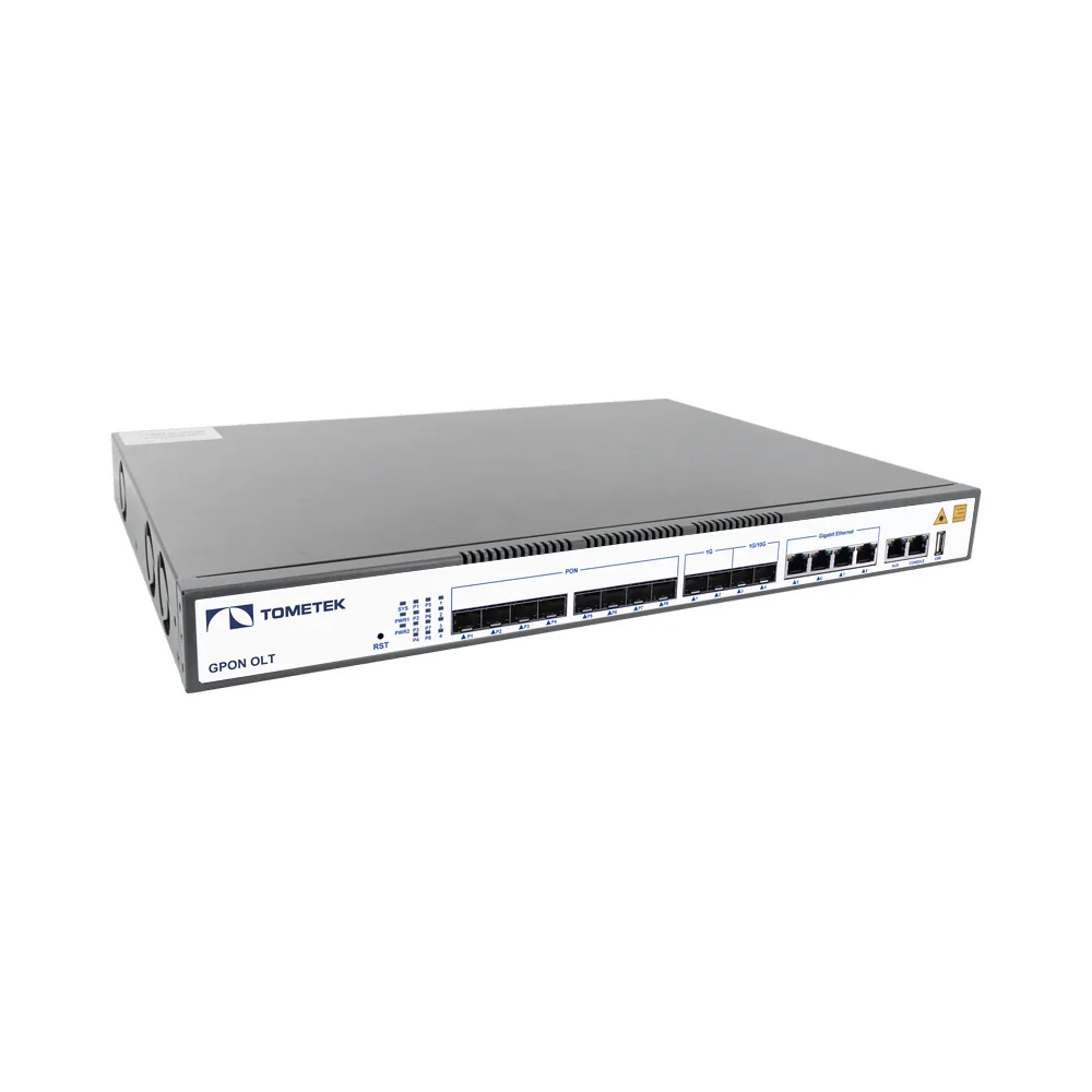 GPON Fiber Optic Equipment 19 inch 1U  8 port GPON OLT