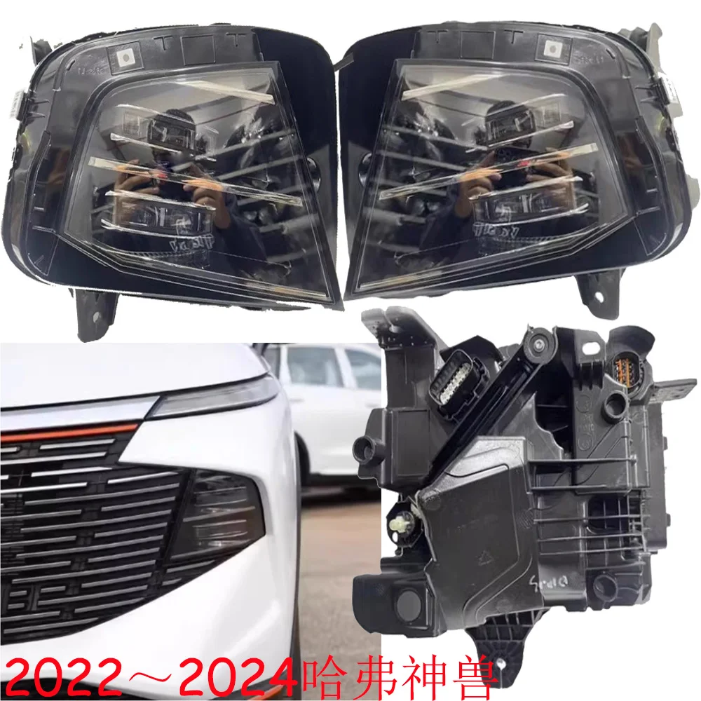 1pcs car accessories bupmer head light HAVAL XY headlight daytime light Greatwall LED 2022~2024y fog Hover XY headlamp