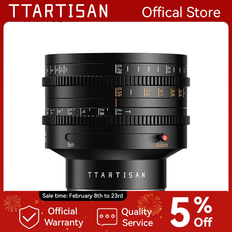

TTArtisan 35 мм T2.1 Dual Bokeh Cine-объектив для Sony E A7 Fuji X XT5 Nikon Z Z8 Canon RF R8 Leica Panasonic L S9 камера fotschein