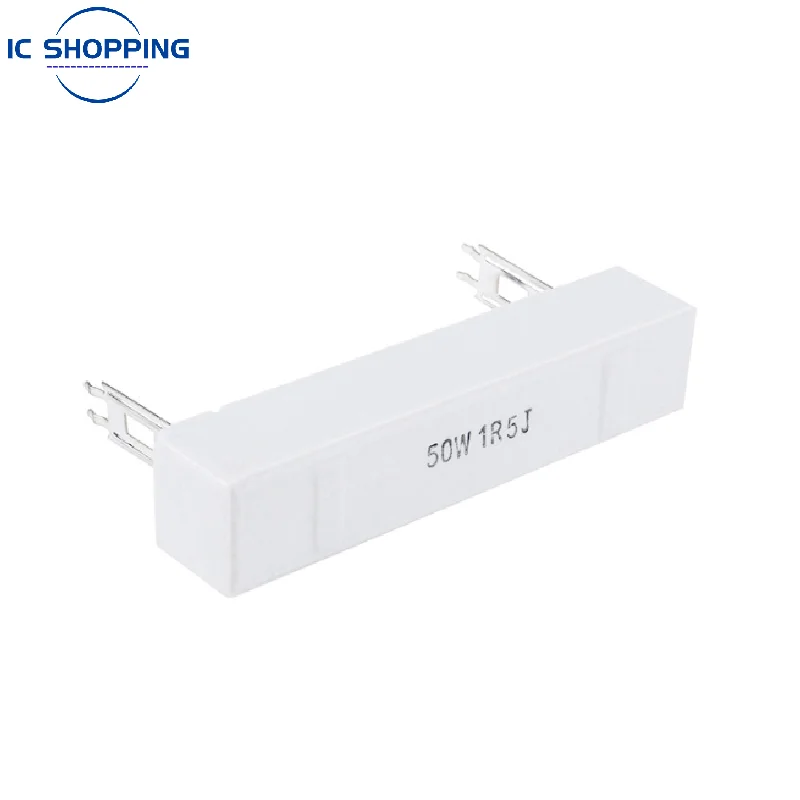 50W Ceramic Cement High Power Resistor 0.1~1K 0.2 0.22R 0.5 1 1.5 2 2.5 3 4 5 6 8 10 15 20 25 30 50 80 100 200 250 300 500 Ohm