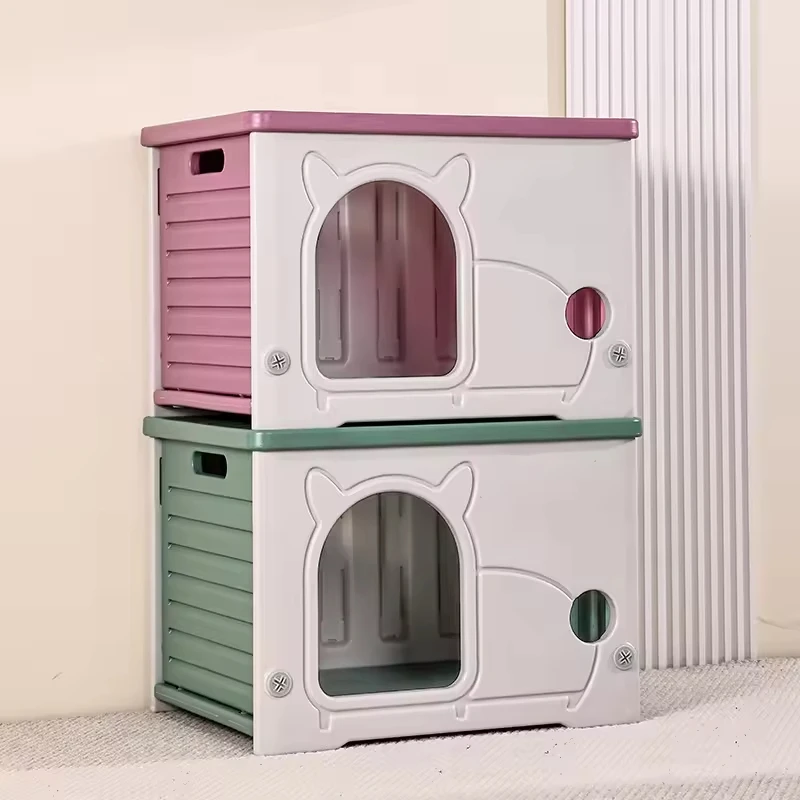 

Custom Cat House, All-season, Rainproof And Sunproof, Small Semi-enclosed Cat Villa, Plastic Outdoor Dog House For Stray Cats