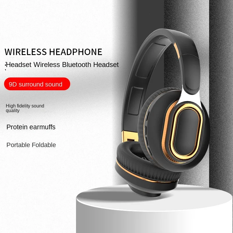 Over-Ear Bluetooth Headphones with Memory Card Slot - Deep Bass Wireless Headset Built-in Mic 