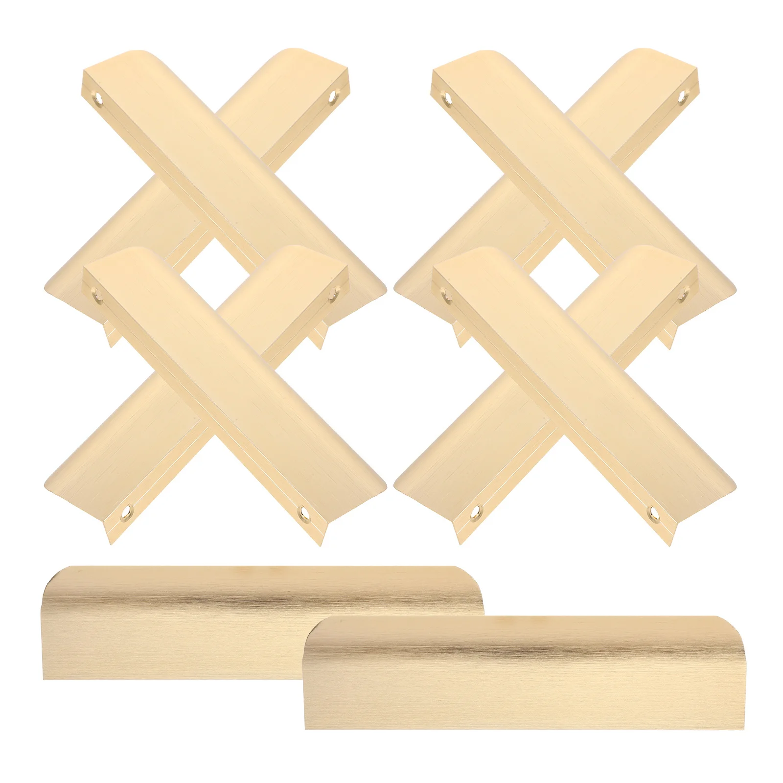 

10Pcs Concealed Cabinet Handles Hidden Drawer Pulls Modern Kitchen Furniture Hardware Flat Invisible Bar Pulls Golden