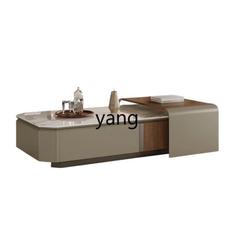 

YJQ living room antique coffee table combination high-end supercrystalline stone light luxury home