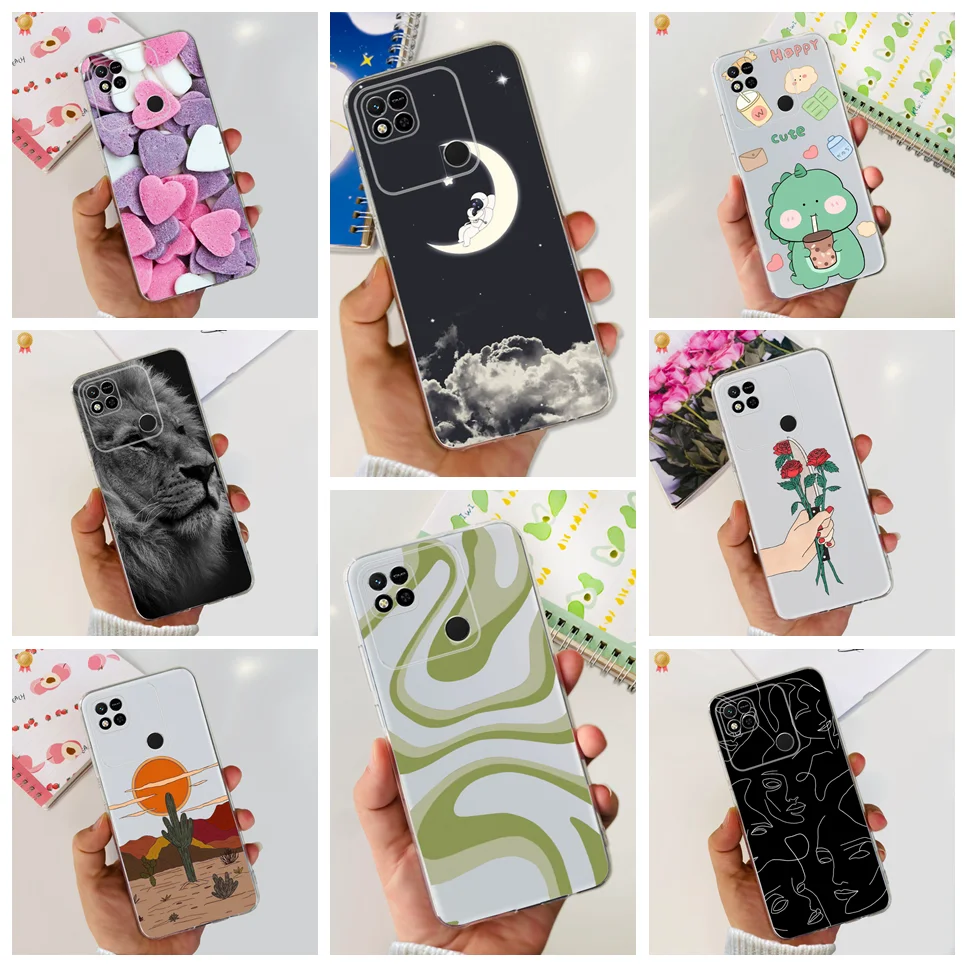 NEW Design For Cover Xiaomi Redmi 10A Case Cartoon Bumper Back Shockproof Soft TPU For Xiomi Redmi 10 10C A10 C10 Redmi10 A Bag