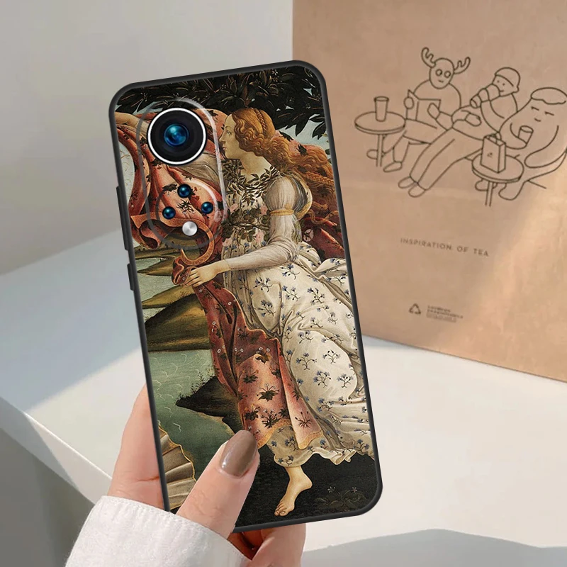 Art Paintings The Birth Of Venus For Huawei P20 P30 P40 P60 Pro P Smart Nova 9 5T Honor 70 90 50 Magic5 Lite X7a X9a X8a Case