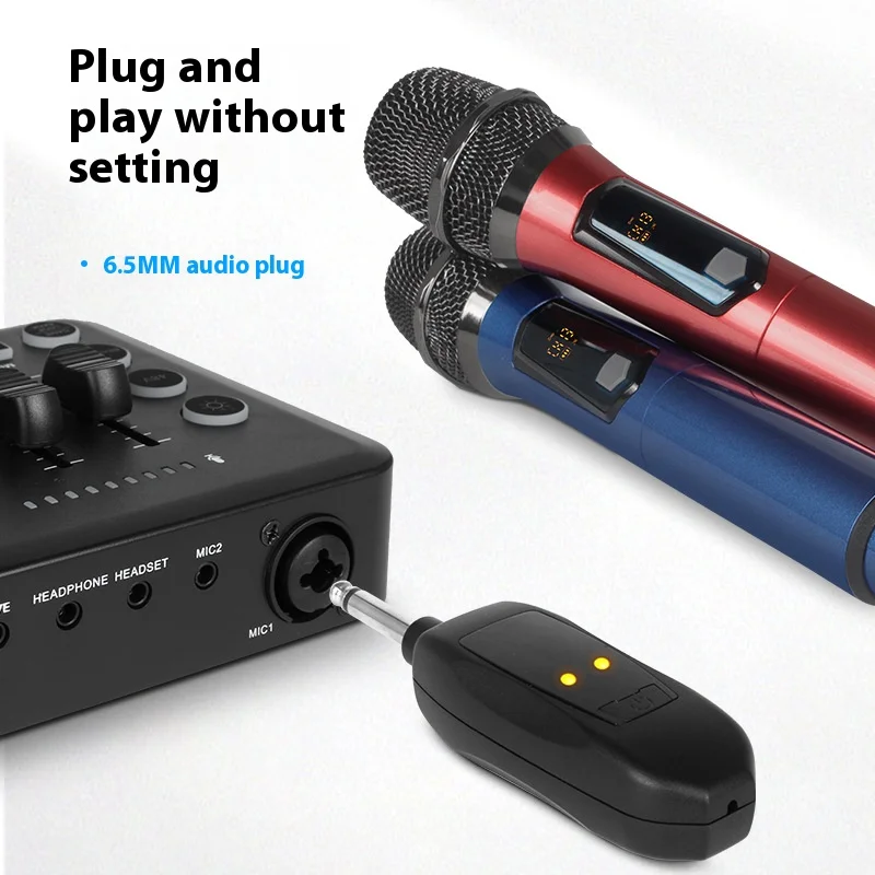 AOFO Wireless Microphone KTV Home Bluetooth Microphone Dual Microphone Sound System for Party, Karaoke, Home Entertainment