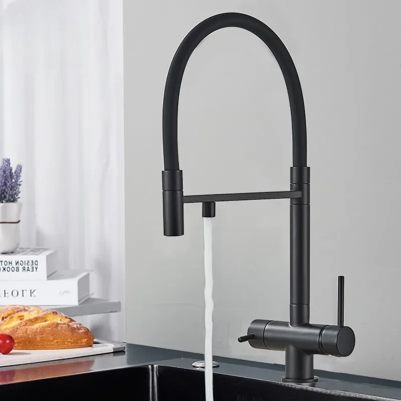 

Black Grey Filtered Kitchen Faucet Water s Mixer Purification Drinking Taps