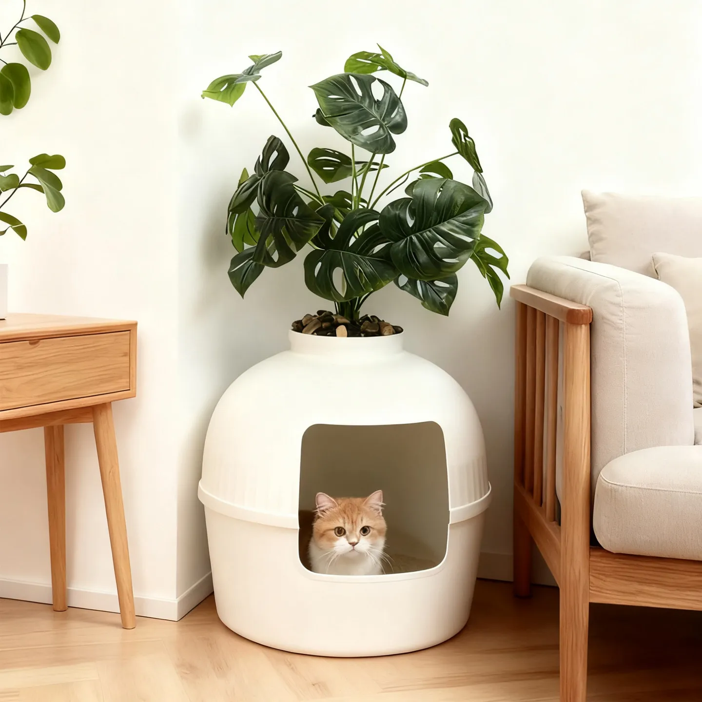 Plastic Automatically cat Litter Box Accessories Defecation cat Litter Box Defecation Trash Automatische Kattenbak Home Items