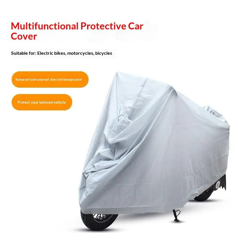 New Motorcycle Clothing PEVA Single Layer Rainproof Sunscreen Bicycle Cover Electric Vehicle Protective Rain Protection
