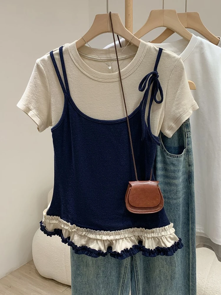 Y2K 2 Pieces T Shir… - image