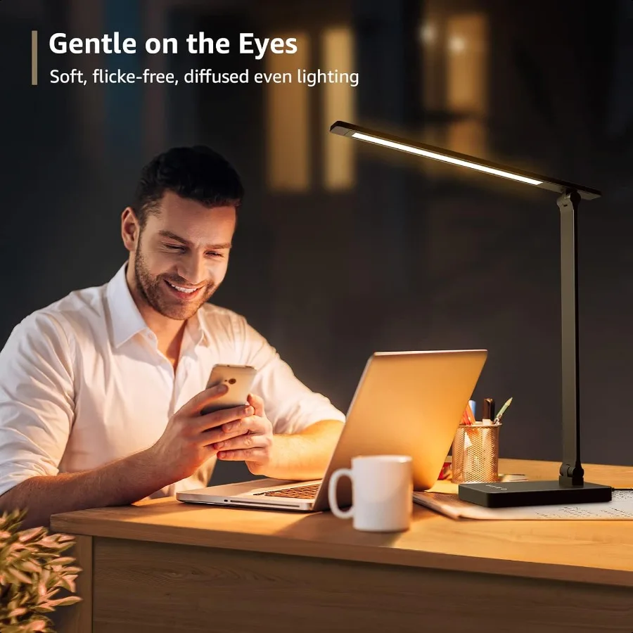 Candeeiro de mesa LED 9,5W preto