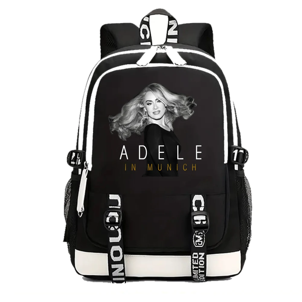 Adele Munich Tour Print Backpack Women Girls Fashion Travel Adjustable Shoulder Backpacks Outdoor School Bag for Fans