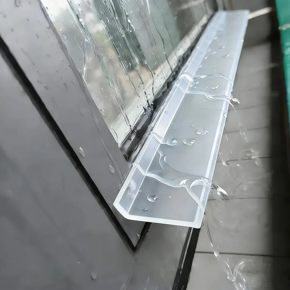 1PC 4.5/5.5CM Transparent Window Water Blocking Bar Self Adh