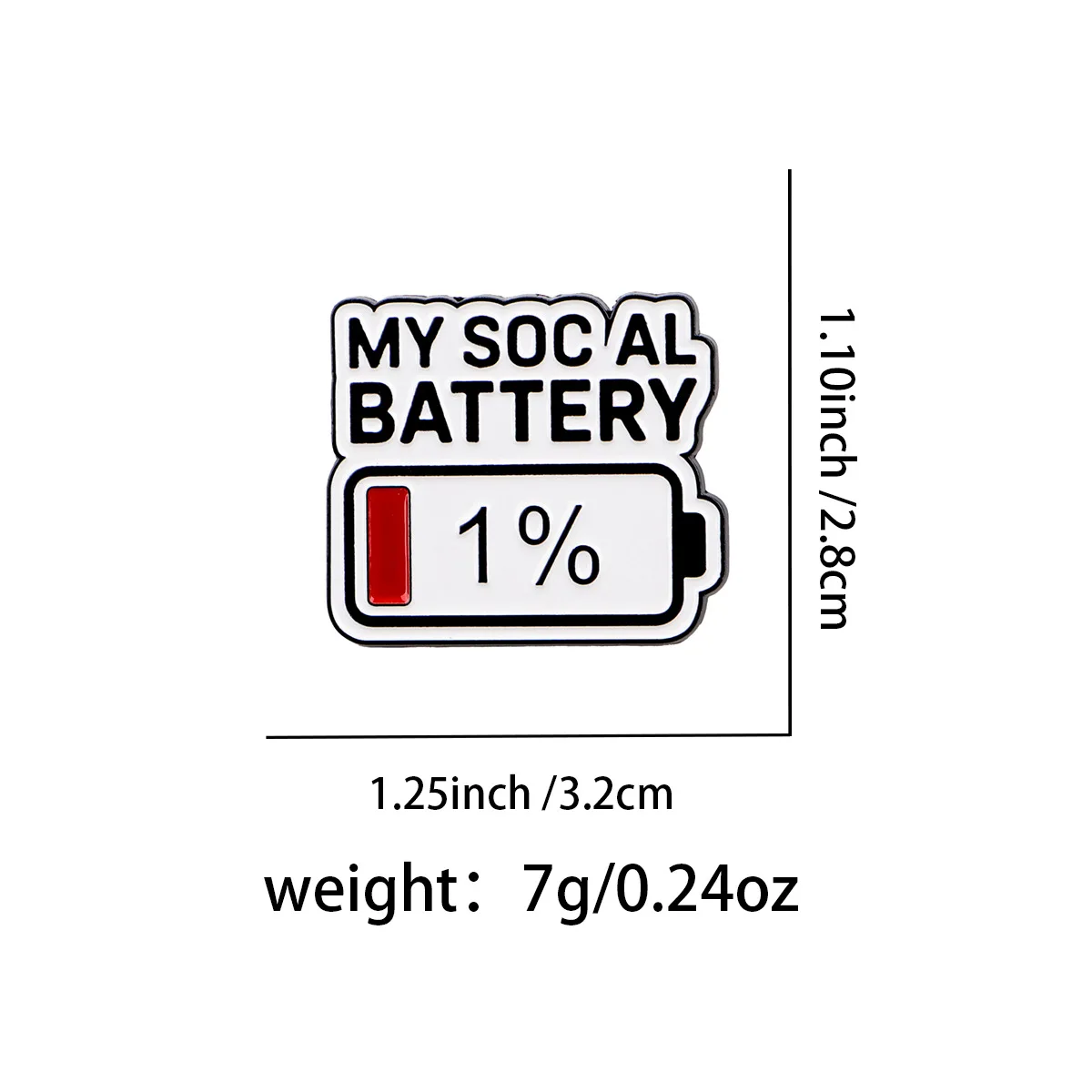 البطارية الاجتماعية 1% بروش الصنوبر التلبيب شارة بدبابيس على ظهره الملابس والاكسسوارات مجوهرات الأزياء هدايا 2025 #6