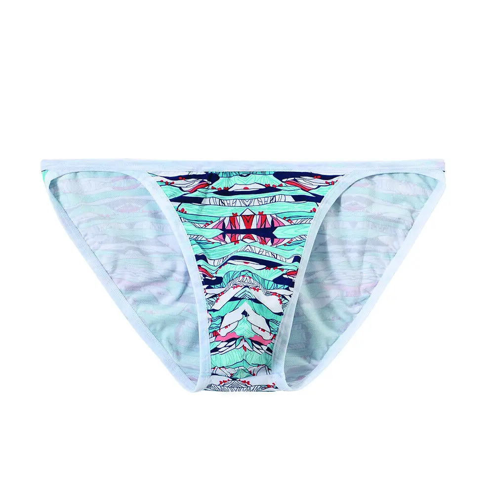 JINSHI Men's Briefs Breathable Underwear Cartoon Print Low Rise Underpants