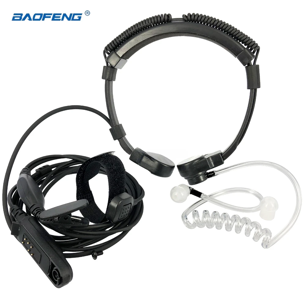 Baofeng UV-9R Plus Talkie-Walkie Headphone Getar leher tabung udara untuk BF-UV9R Pro UV-XR A-58 GT-3WP earphone Radio