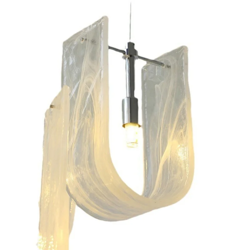 Italian Luxury Cloud Glass LED Pendant Lamps Living Room Villa Restaurant Bedroom Hotel High-end Chandelier Home Decor Lights