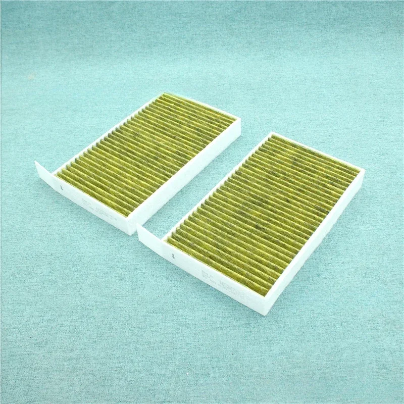 2Pcs 1107681-00-A Car Cabin Air Filter Replacement With Activated Carbon For Tesla Model 3 2017 2018 2019 Air Conditioning Filte