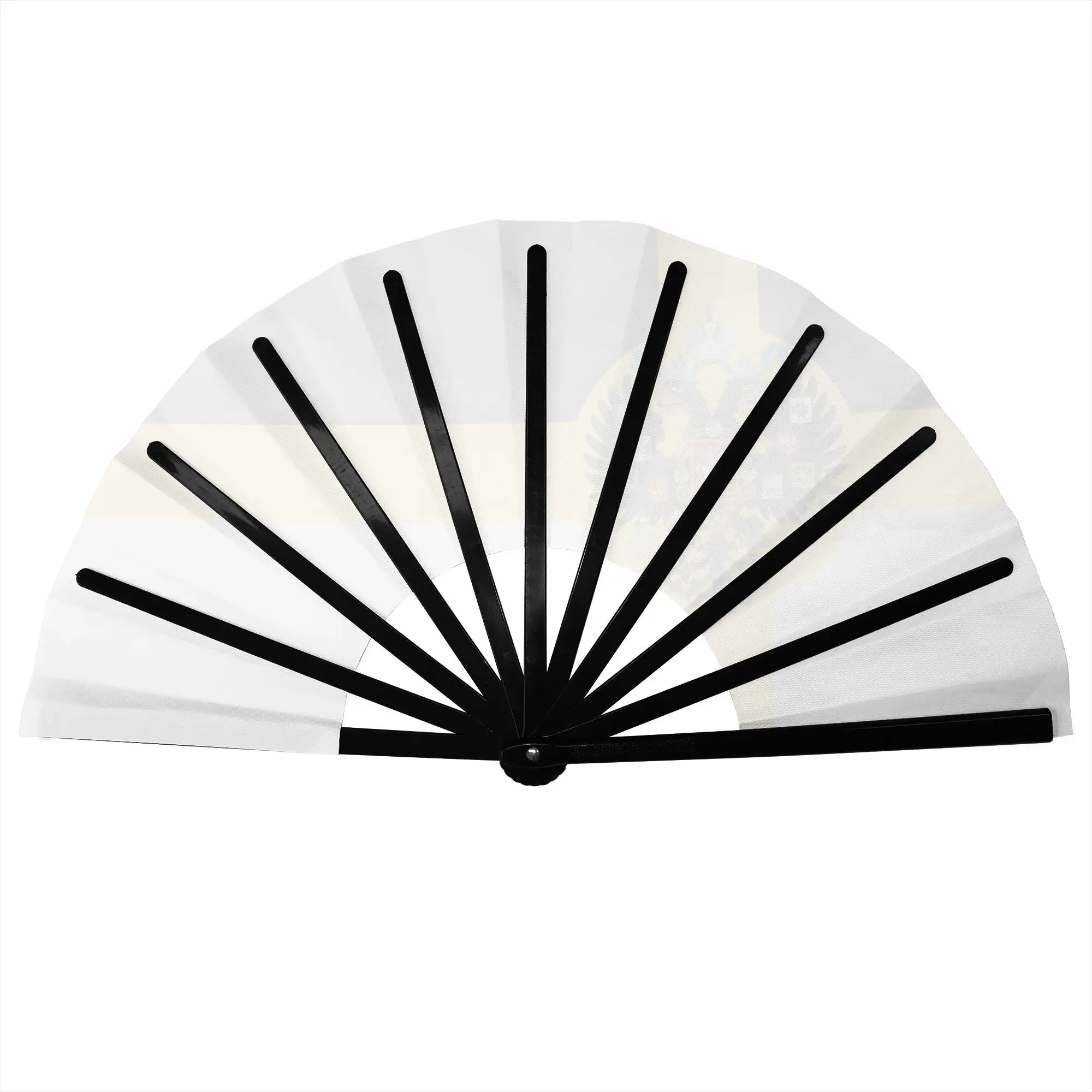 Russian Flag Folding Hand Fan Personalized Coat of Arms of Russia Polyester Fabric Fan Fashion Summer Accessory Decorative Fans