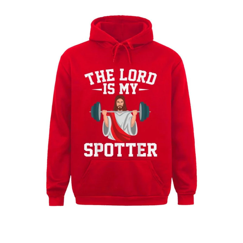 

Jesus Spotter Graphic Hoody Funny Christian Gym Fitness Biceps Quote Hoodie Unique Hoodies for Women Faddish Casual Sportswears