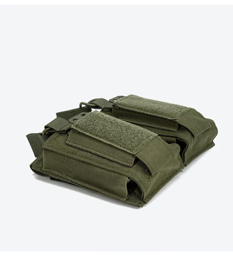 Toy Gun M4 M16 Molle Double Magazine Pouch Open-Top 9mm Pistol Mag Holster Double-Layer Mag Holder Vest Pouches EDC Tool Bag