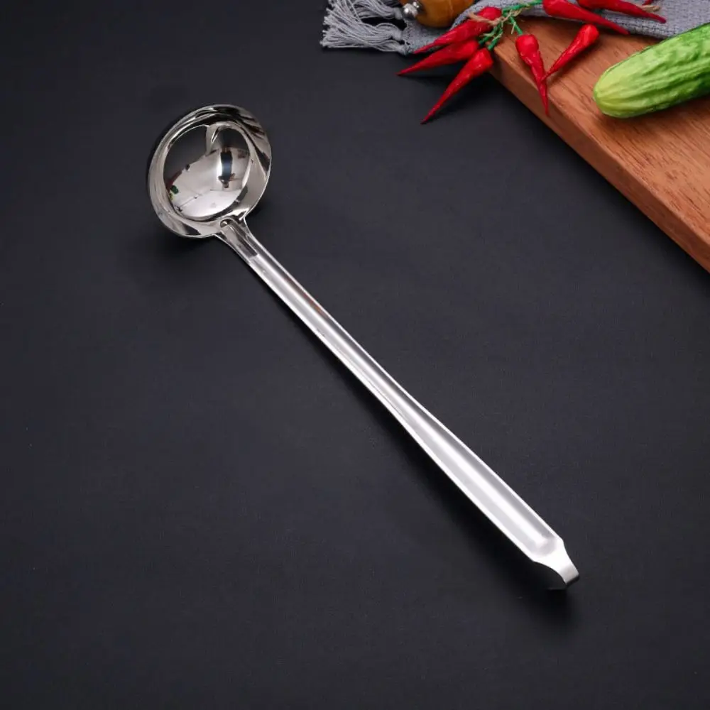 

Practical Hook Long Handle Soup Ladle Rust-proof Thickened Colander Stainless Steel Slotted Spoon Porridge