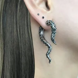 3-color Unique Octopus Foot Earrings Vintage Gothic Dark Style Trendy Jewelry Stud Earrings Holiday Gifts for Friends