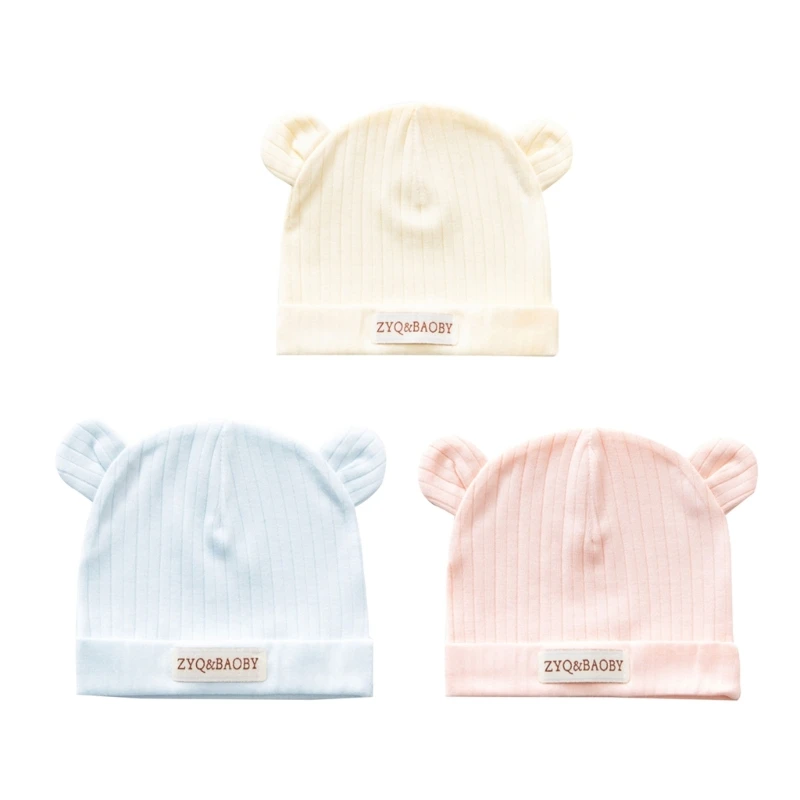 

Новинка 2023, хлопковая детская шапка с ушками для детей, Аксессуары для младенцев, аксессуары для весны и осени