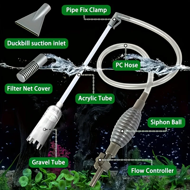 Langlebiges Aquarium-Saugpumpen-Set für Einfache Wasserwechsel & Sandreinigung Effizientes Aquariumpflege-Werkzeug mit Flexiblem Schlauch – Detail 30