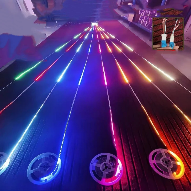 شريط إضاءة LED 5 متر أضواء شلال الرصاص ، 12-24 فولت 120led/م ، اتصالات متعددة للإضاءة الخارجية الولايات المتحدة الاتحاد الأوروبي الاتحاد الأفريقي المملكة المتحدة عيد الميلاد