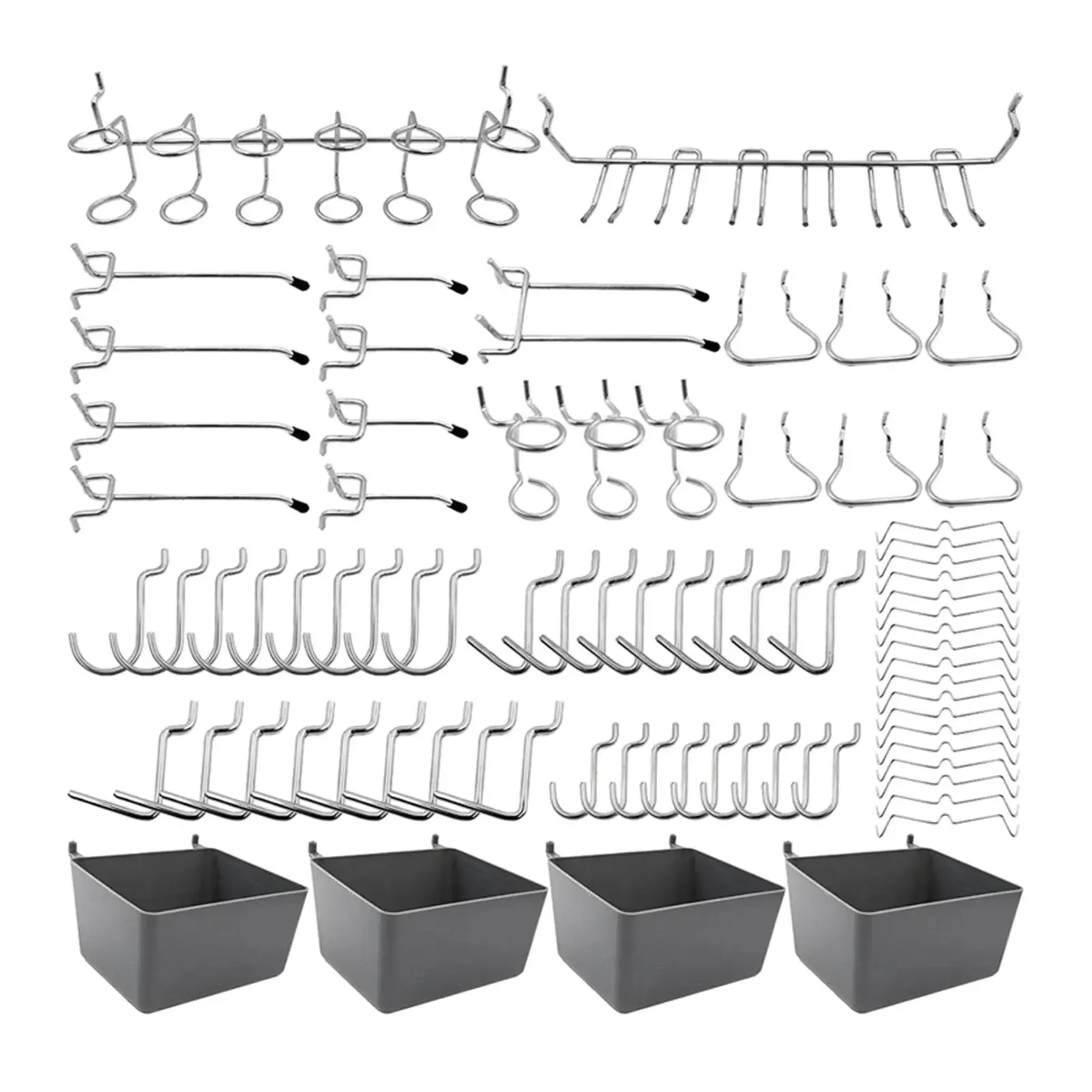 Peg Board Hooks with Pegboard Bins Peg Board Assorories for Hanging Storage