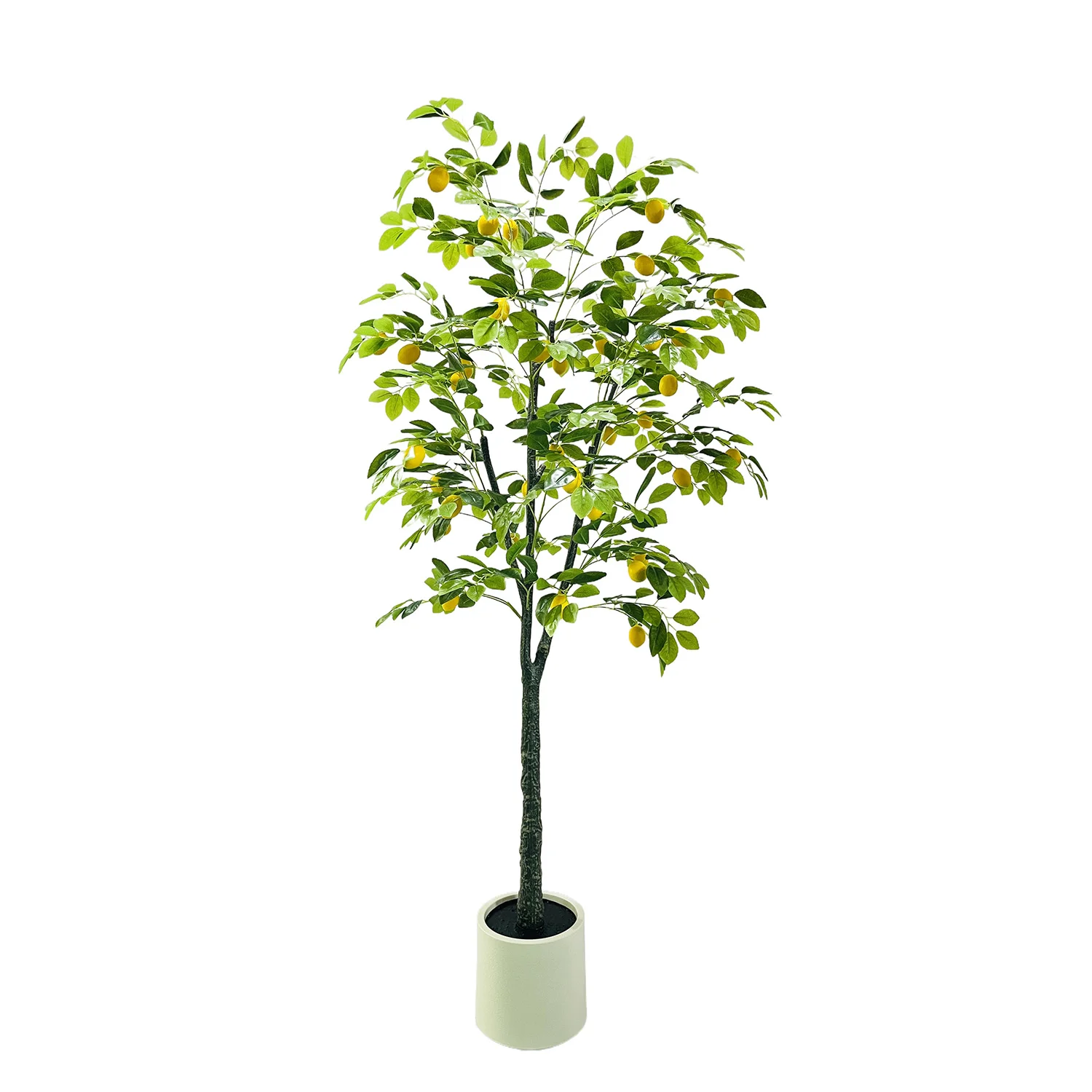 Lemon Tree Artificial Plant, 180 cm Large Artificial Plants in Pot, Realistic Lemon Tree, Interior Decoration, Art Plant for Balcony, Living Room, Office, Festival Decoration, Wedding, Christmas