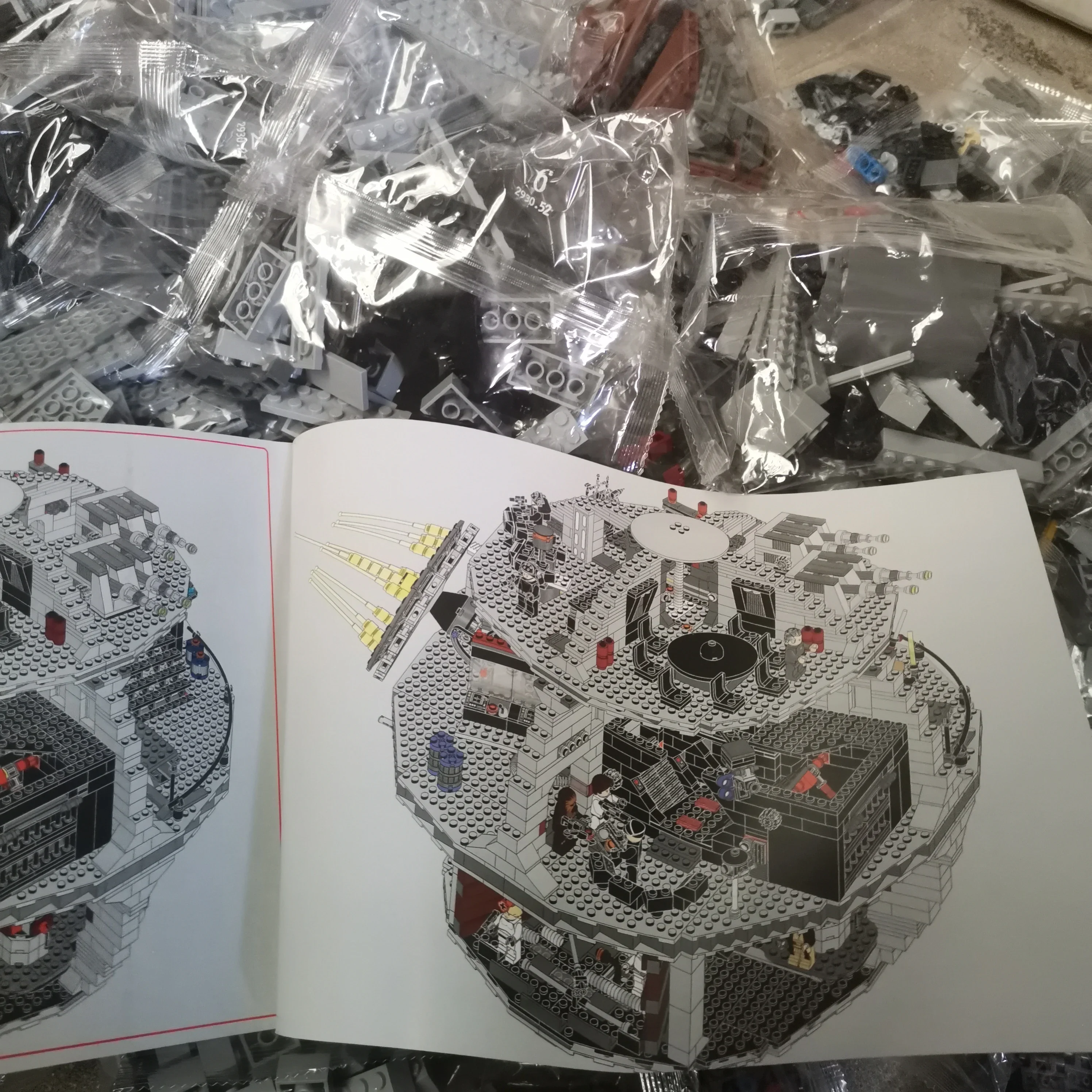 4016 Uds. Plataforma de envío rápido Death Star bloques de construcción definitivos regalos de fiesta de Halloween, regalos de Navidad y cumpleaños para amigos