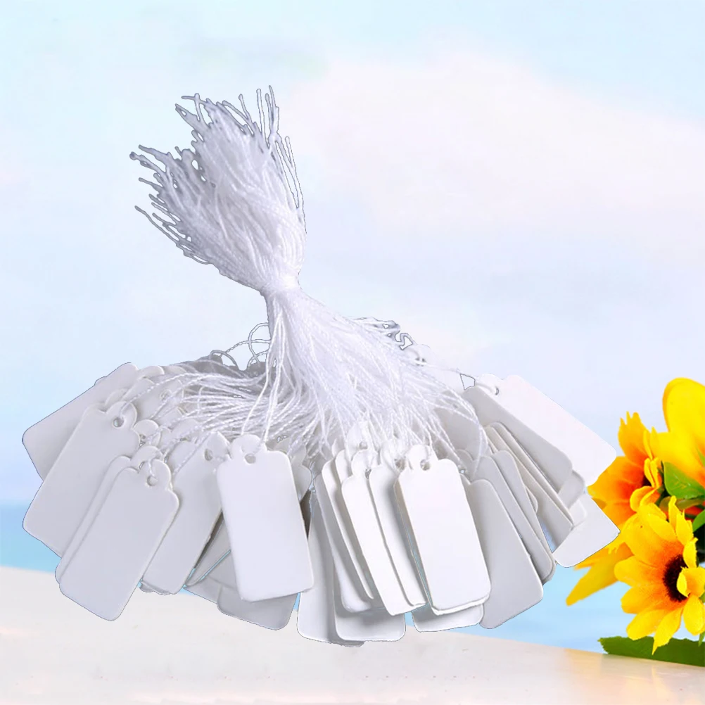 95 Pcs Tag Card Stickers Bottle White Labels Hanging Inventory Retail Price Tags